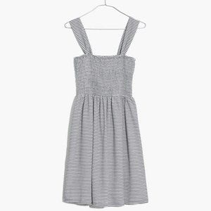 Madwell texture and thread striped smock dress